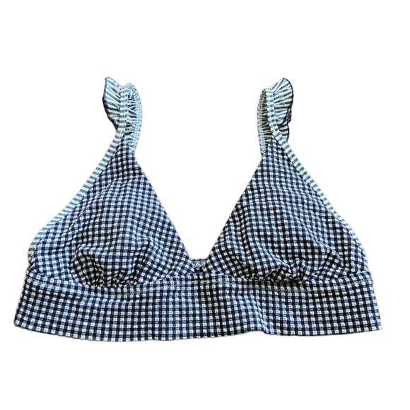 American Eagle Outfitters Other - Arie Ruffle Strap Gingham Padded Bikini Top - Size Large